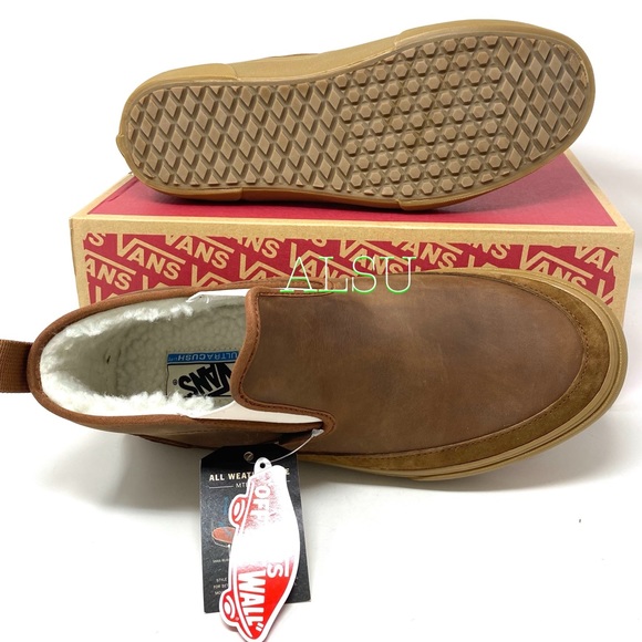 VANS Mid Slip SF MTE Brown Leather Men Boot Sneake - Picture 2 of 8